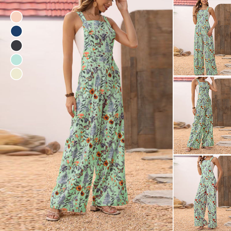 Jumpsuit met brede pijpen met bloemenknoop van backbari.com