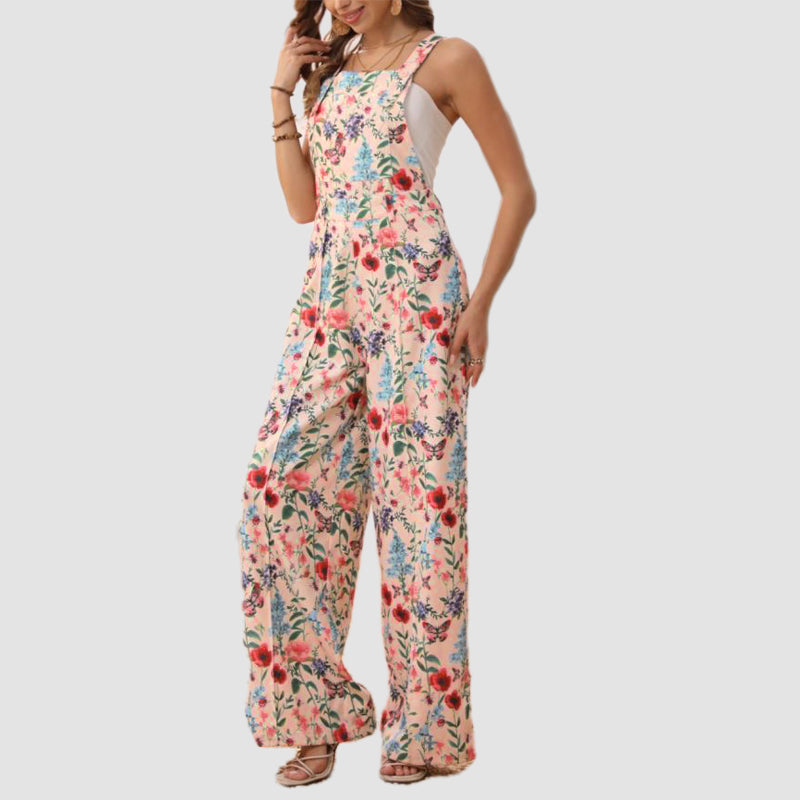 Jumpsuit met brede pijpen met bloemenknoop van backbari.com