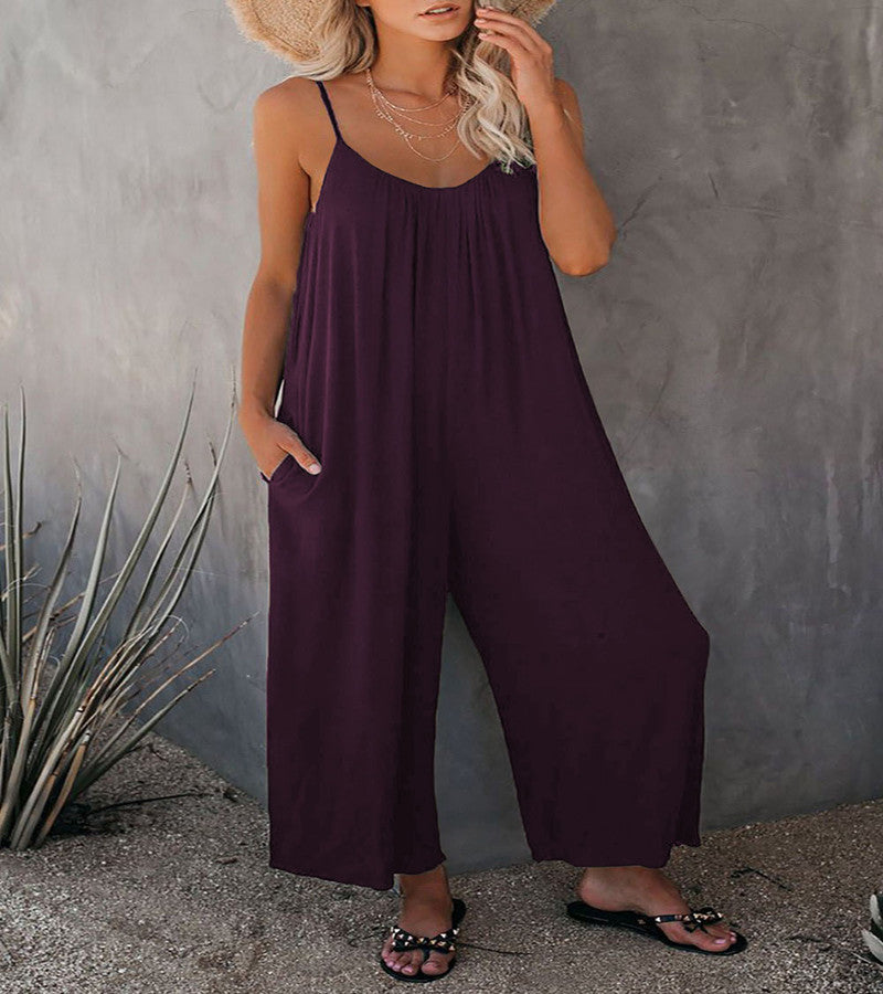 Backbari.com's Ultimate Flowy Jumpsuit with Pockets | Chic & Comfy
