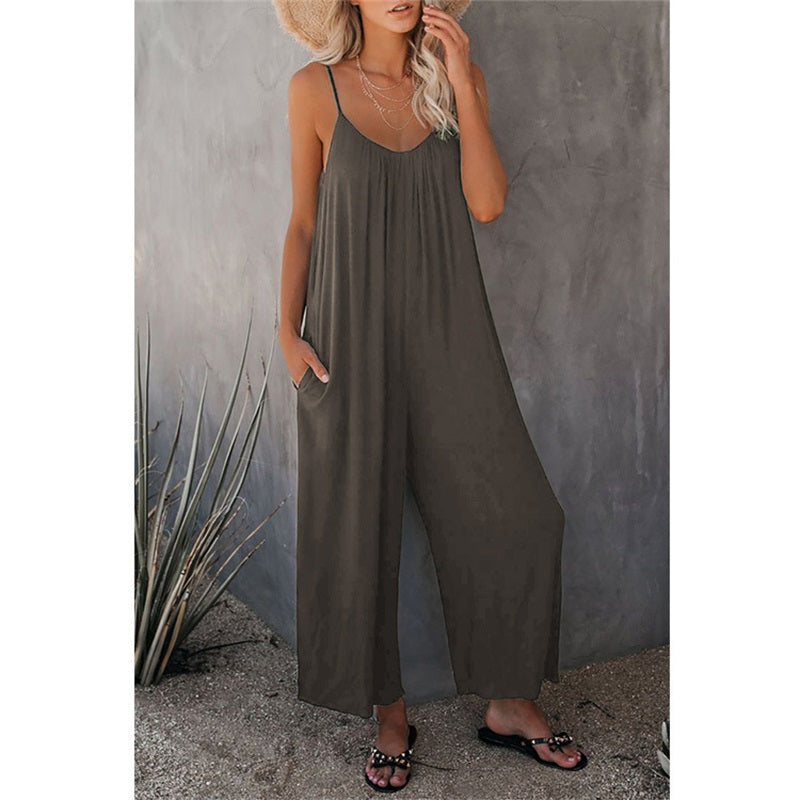 Backbari.com's Ultimate Flowy Jumpsuit with Pockets | Chic & Comfy