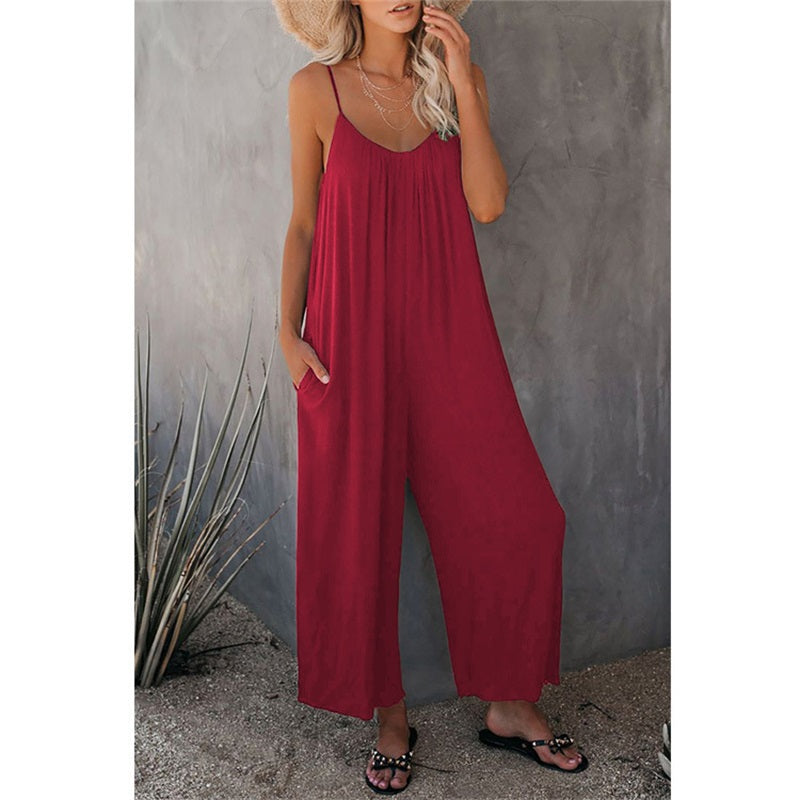 Backbari.com's Ultimate Flowy Jumpsuit with Pockets | Chic & Comfy