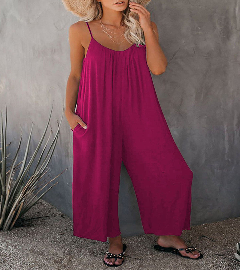 Backbari.com's Ultimate Flowy Jumpsuit with Pockets | Chic & Comfy