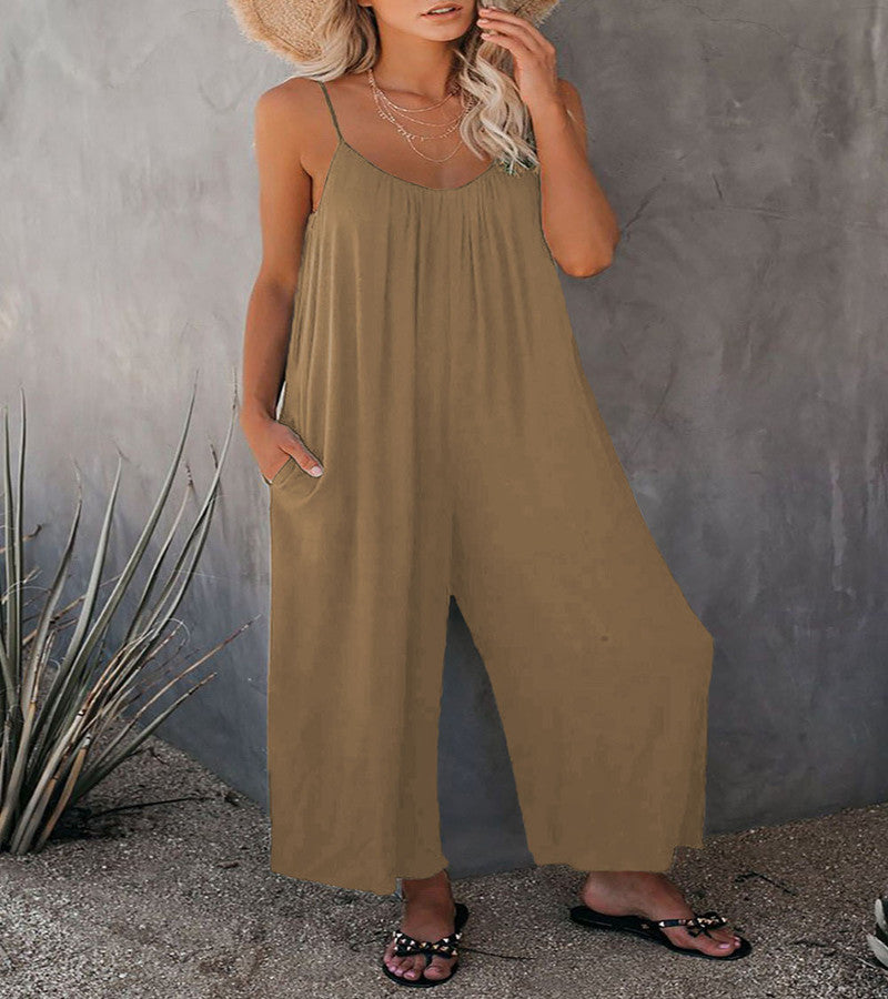 Backbari.com's Ultimate Flowy Jumpsuit with Pockets | Chic & Comfy
